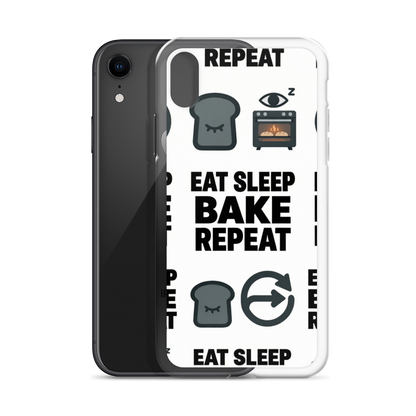 Eat Sleep Bake Repeat Clear Case for iPhone® Bags & Accessories > Phone Cases ZomaModa