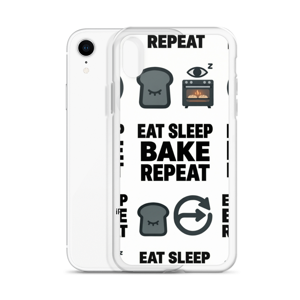Eat Sleep Bake Repeat Clear Case for iPhone® Bags & Accessories > Phone Cases ZomaModa