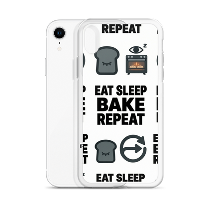 Eat Sleep Bake Repeat Clear Case for iPhone® Bags & Accessories > Phone Cases ZomaModa