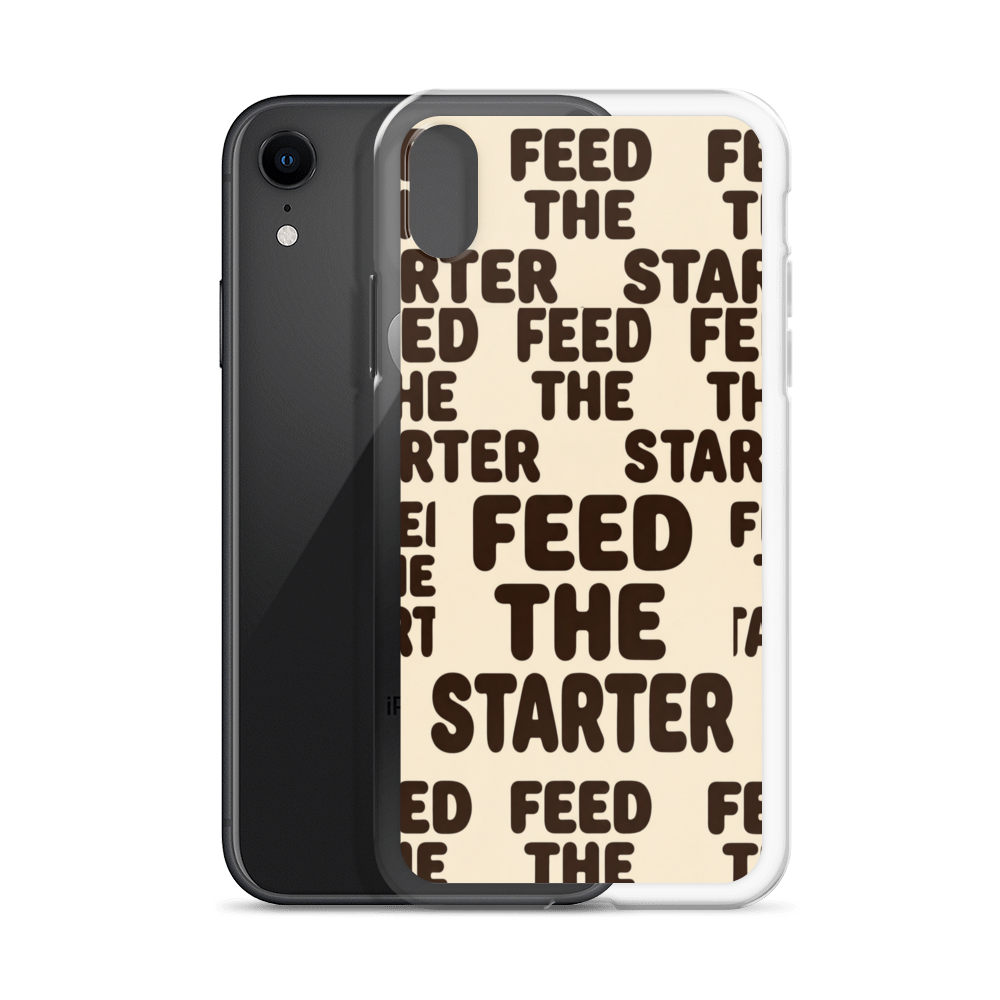 Feed the Starter Repeating Text Clear Case for iPhone® Bags & Accessories > Phone Cases ZomaModa