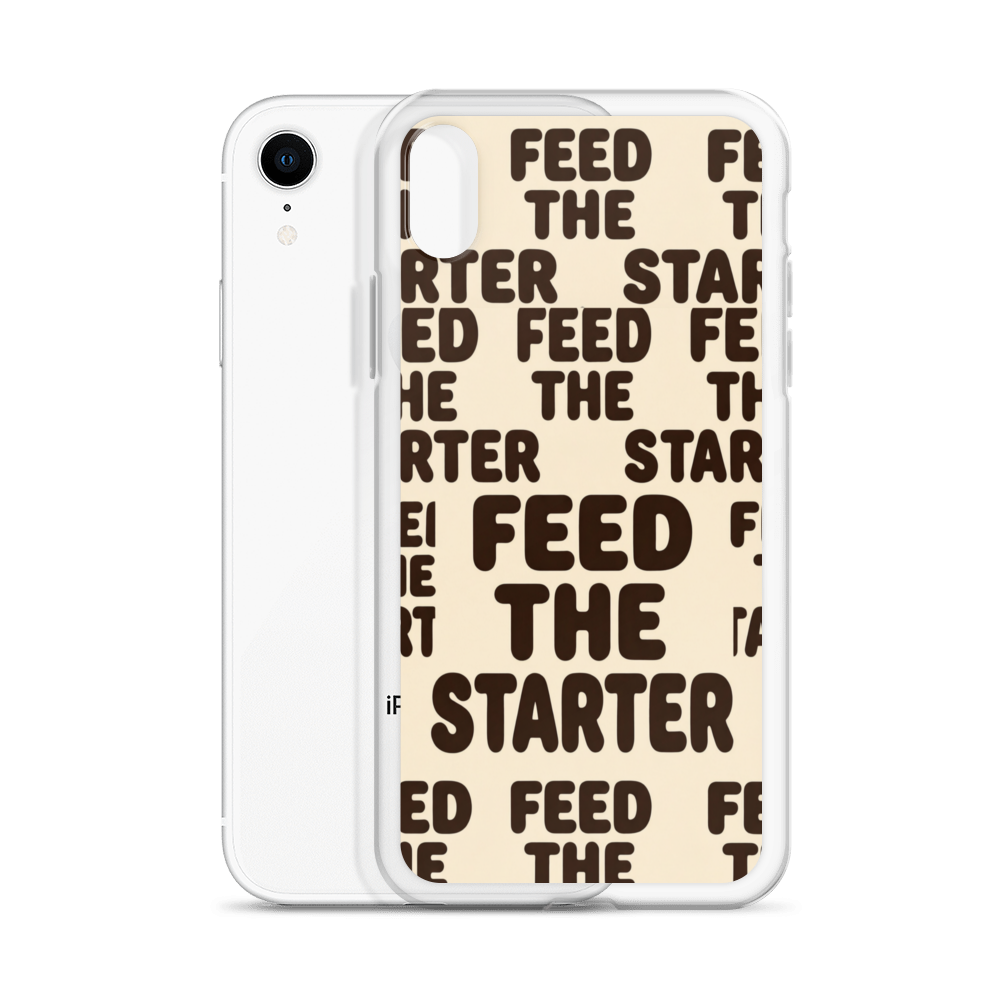 Feed the Starter Repeating Text Clear Case for iPhone® Bags & Accessories > Phone Cases ZomaModa