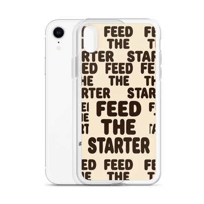 Feed the Starter Repeating Text Clear Case for iPhone® Bags & Accessories > Phone Cases ZomaModa