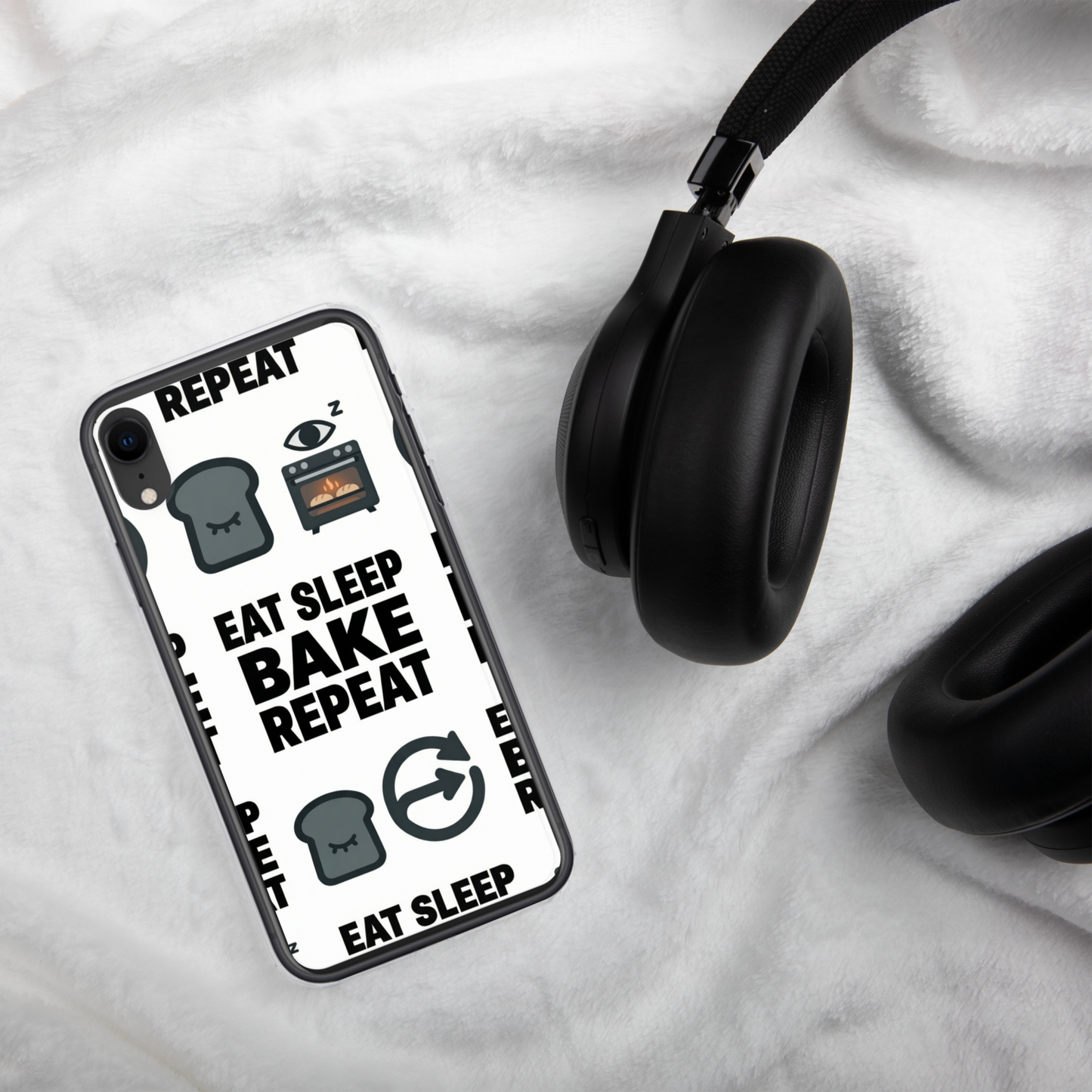Eat Sleep Bake Repeat Clear Case for iPhone® Bags & Accessories > Phone Cases ZomaModa