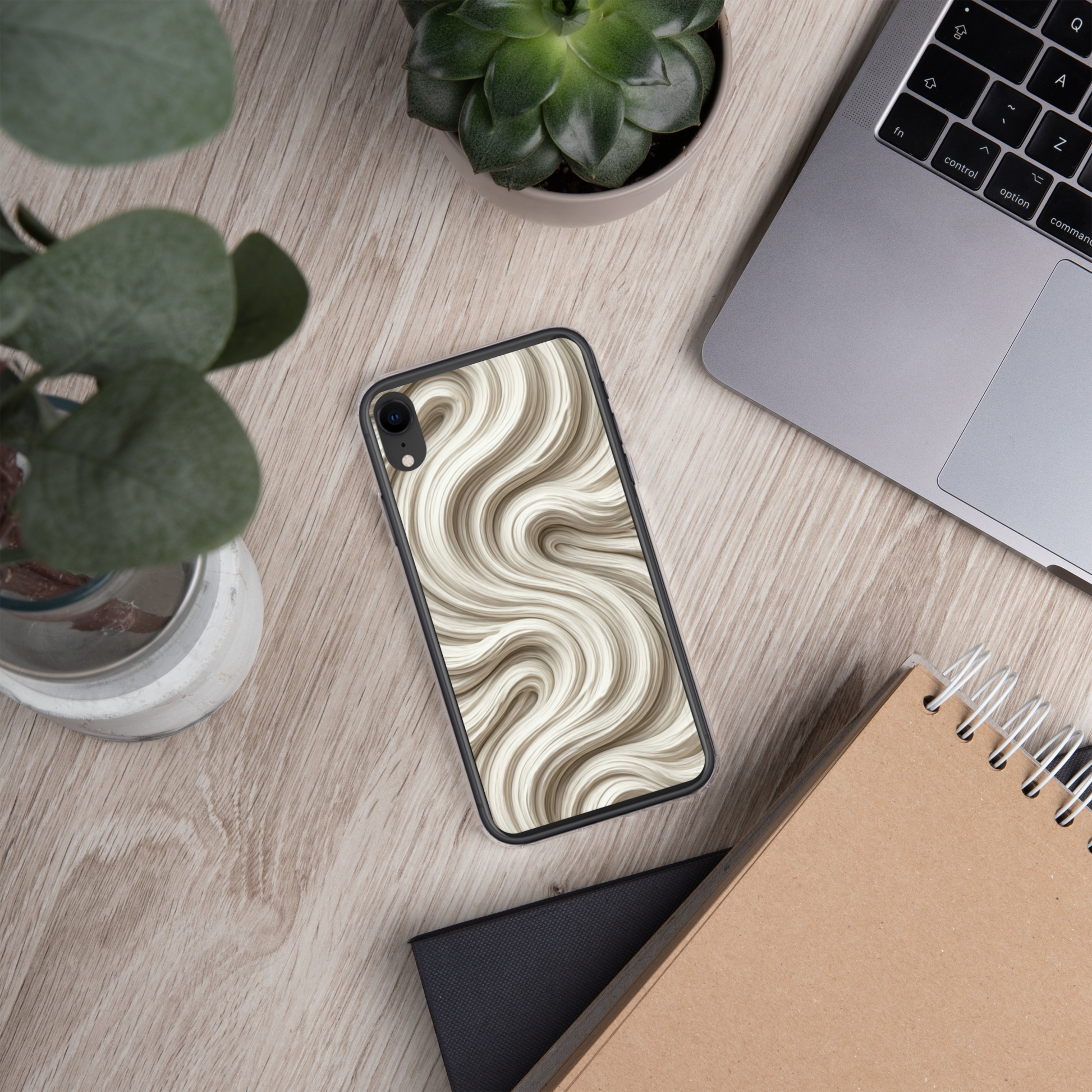 Minimal Flour Swirl Baking Clear Case for iPhone® Bags & Accessories > Phone Cases ZomaModa