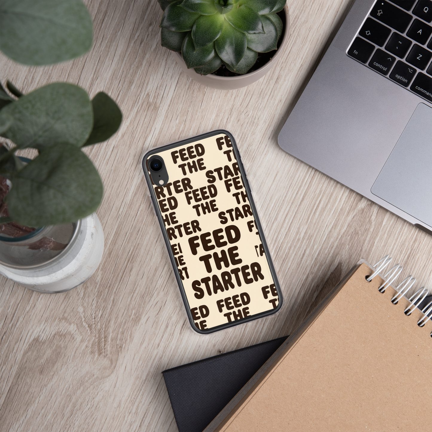 Feed the Starter Repeating Text Clear Case for iPhone® Bags & Accessories > Phone Cases ZomaModa