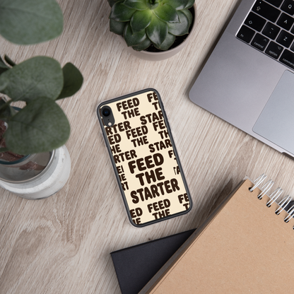 Feed the Starter Repeating Text Clear Case for iPhone® Bags & Accessories > Phone Cases ZomaModa