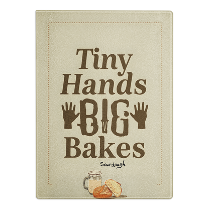 Tiny Hands, Big Bakes Glass Cutting Board Default Title Kitchen & Baking Gear > Cutting Boards ZomaModa