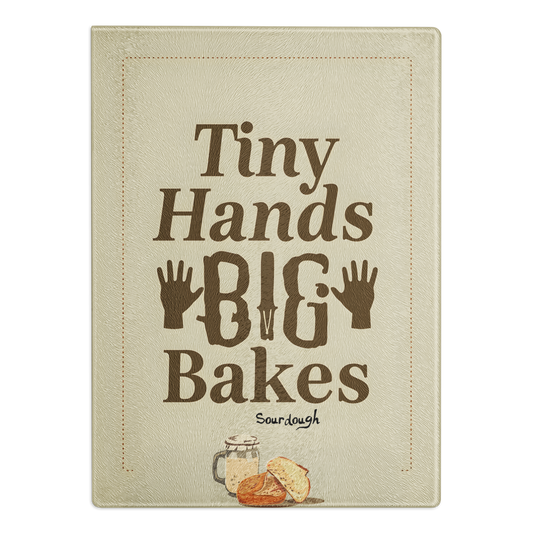 Tiny Hands, Big Bakes Glass Cutting Board Default Title Kitchen & Baking Gear > Cutting Boards ZomaModa
