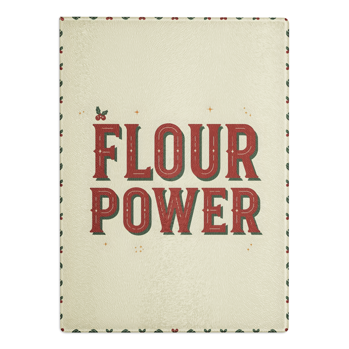 Flour Power Holiday Edition Glass Cutting Board Default Title Kitchen & Baking Gear > Cutting Boards ZomaModa