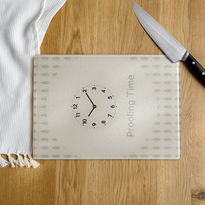 Proofing Time Glass Cutting Board Kitchen & Baking Gear > Cutting Boards ZomaModa