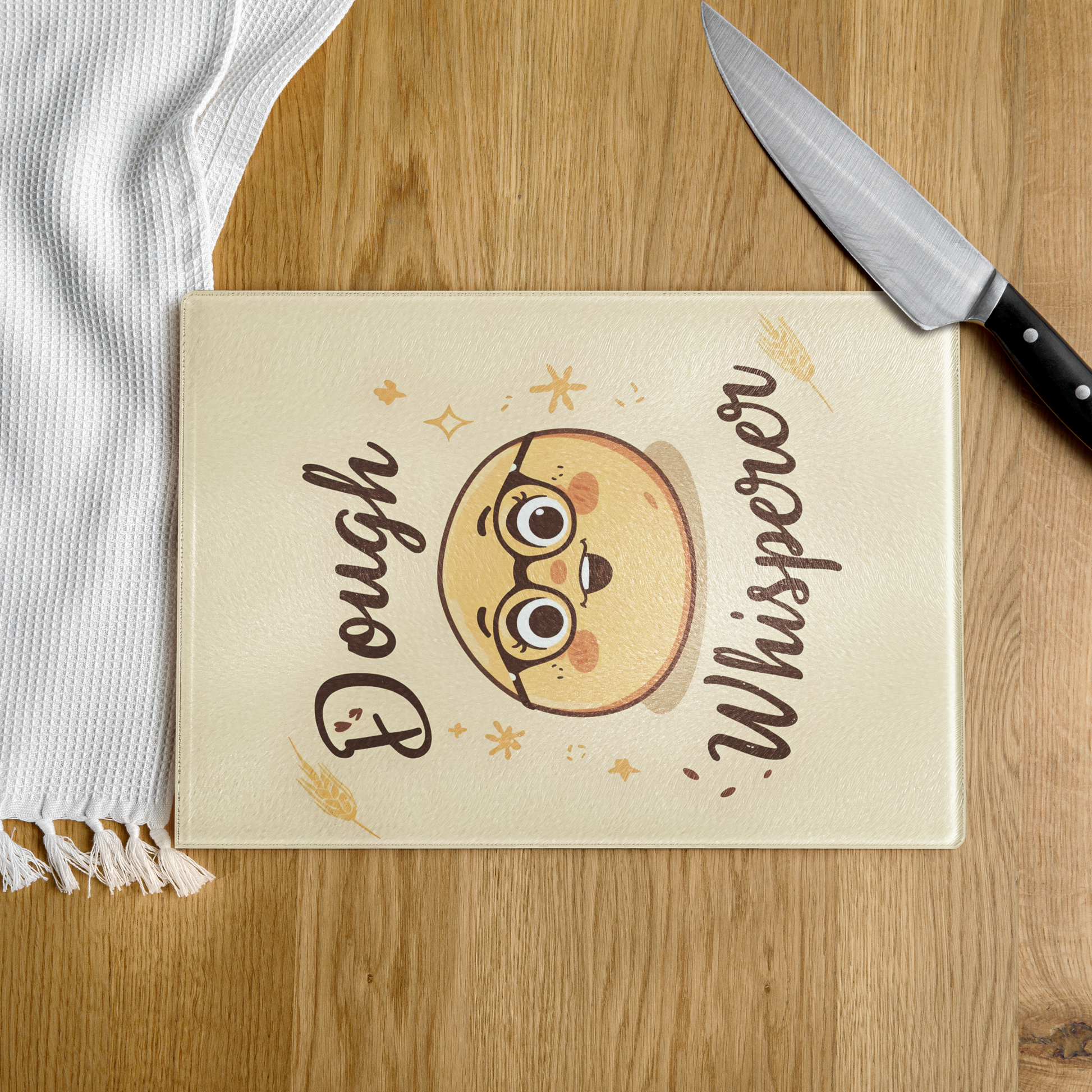 Dough Whisperer Glass Cutting Board Kitchen & Baking Gear > Cutting Boards ZomaModa