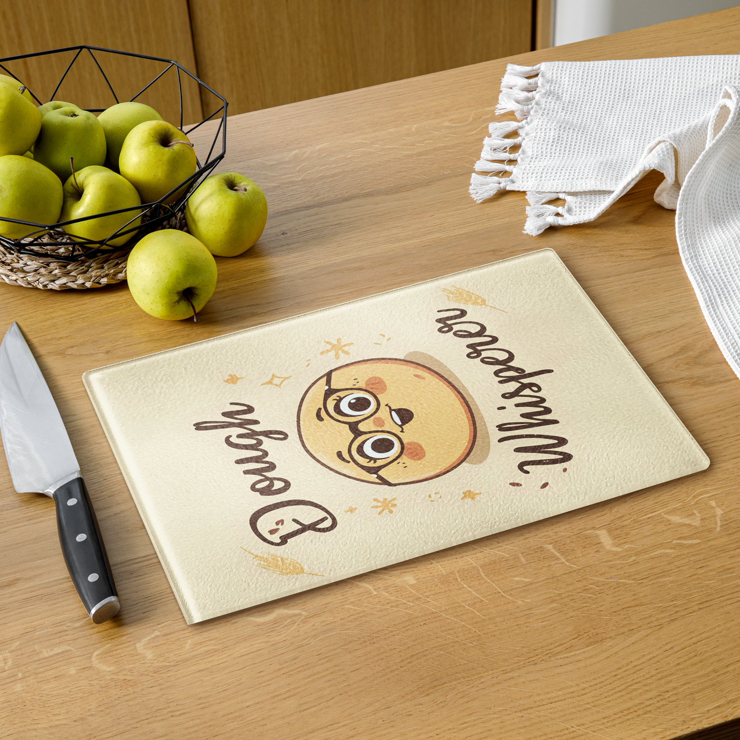 Dough Whisperer Glass Cutting Board Kitchen & Baking Gear > Cutting Boards ZomaModa