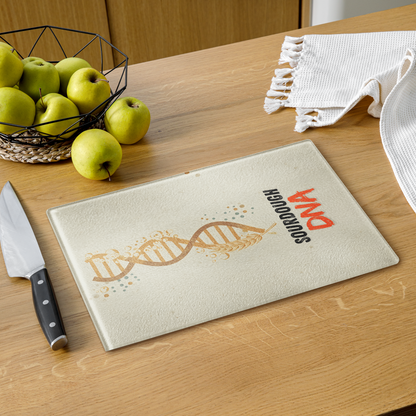 Sourdough DNA Glass Cutting Board Kitchen & Baking Gear > Cutting Boards ZomaModa