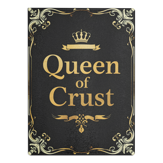 Queen of Crust Glass Cutting Board Default Title Kitchen & Baking Gear > Cutting Boards ZomaModa