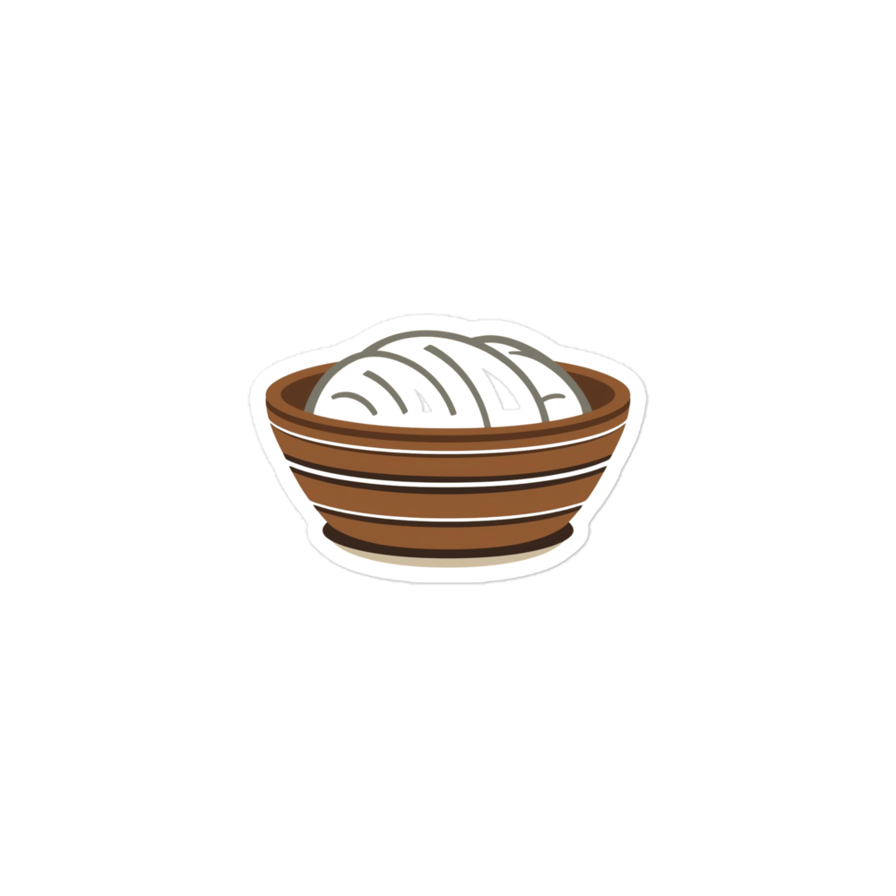 Proofing Basket Pattern Sticker (Sourdough Tools Graphic) 3″×3″ Stationery & Gifts > Stickers ZomaModa