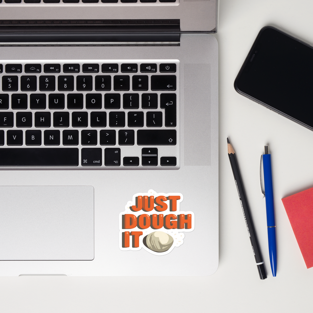 Just Dough It Sticker (Funny Baking Pun Sticker) Stationery & Gifts > Stickers ZomaModa