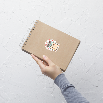 Sourdough Starter Jar with Hearts Sticker (Baker Gift Sticker) Stationery & Gifts > Stickers ZomaModa