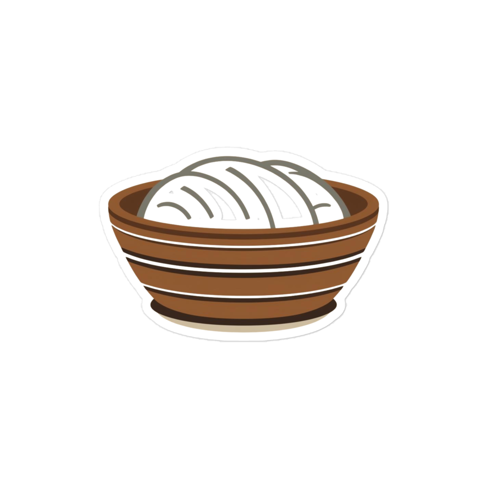 Proofing Basket Pattern Sticker (Sourdough Tools Graphic) 4″×4″ Stationery & Gifts > Stickers ZomaModa