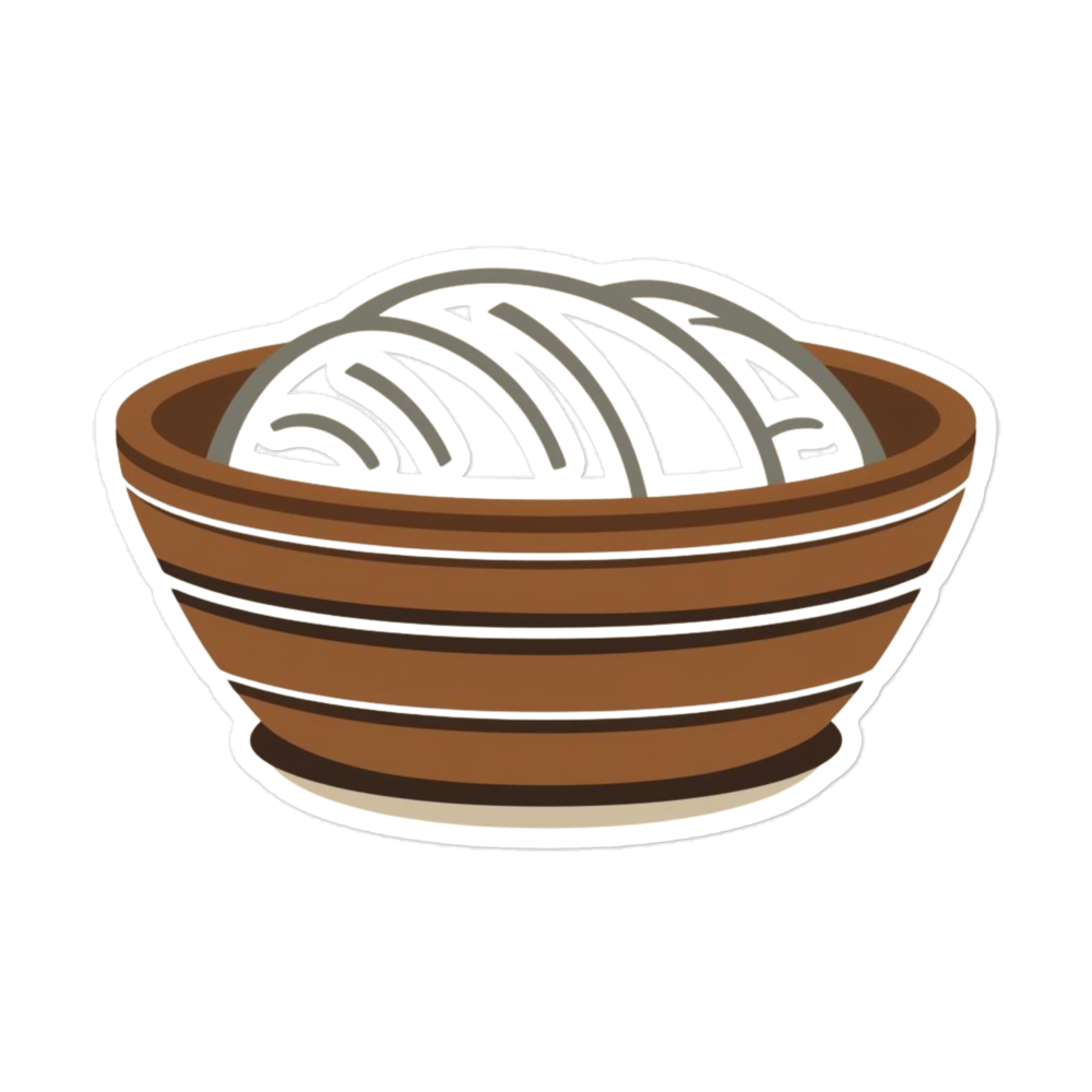 Proofing Basket Pattern Sticker (Sourdough Tools Graphic) 5.5″×5.5″ Stationery & Gifts > Stickers ZomaModa
