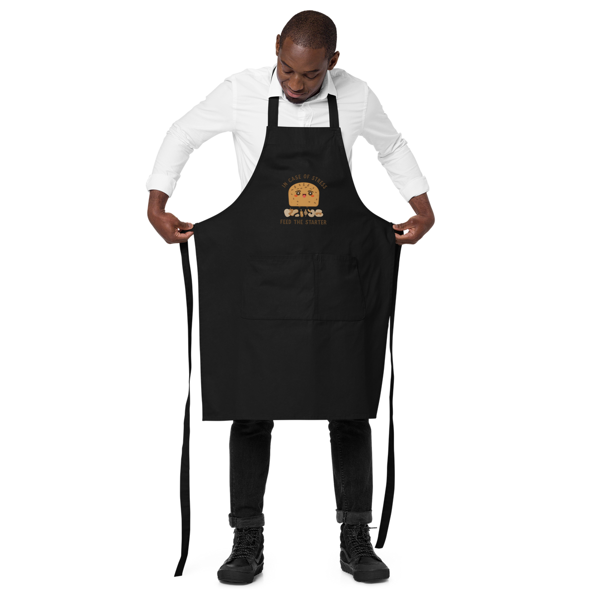 In Case of Stress, Feed The Starter | Comfort Baker Apron Kitchen & Baking Gear > Aprons ZomaModa