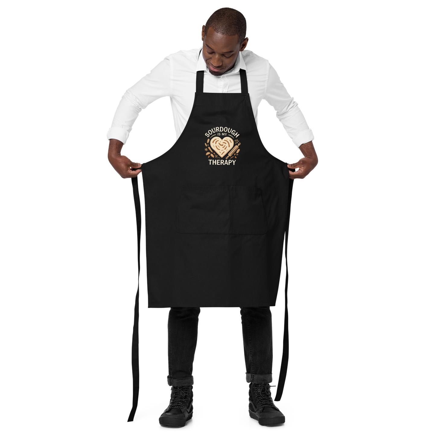 Sourdough Is My Therapy | Cozy Baker Apron Kitchen & Baking Gear > Aprons ZomaModa