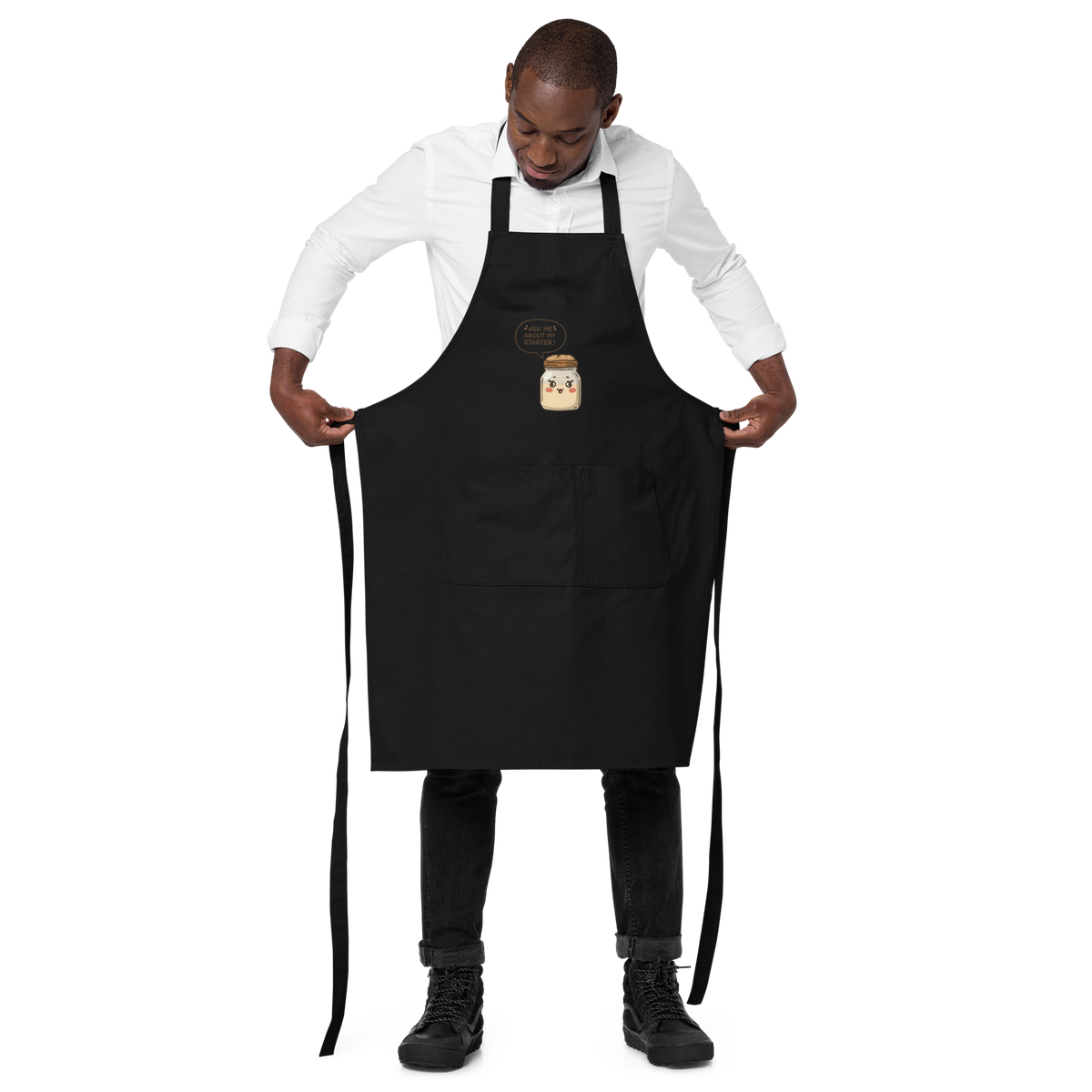 Ask Me About My Starter | Interactive Baker Apron Kitchen & Baking Gear > Aprons ZomaModa