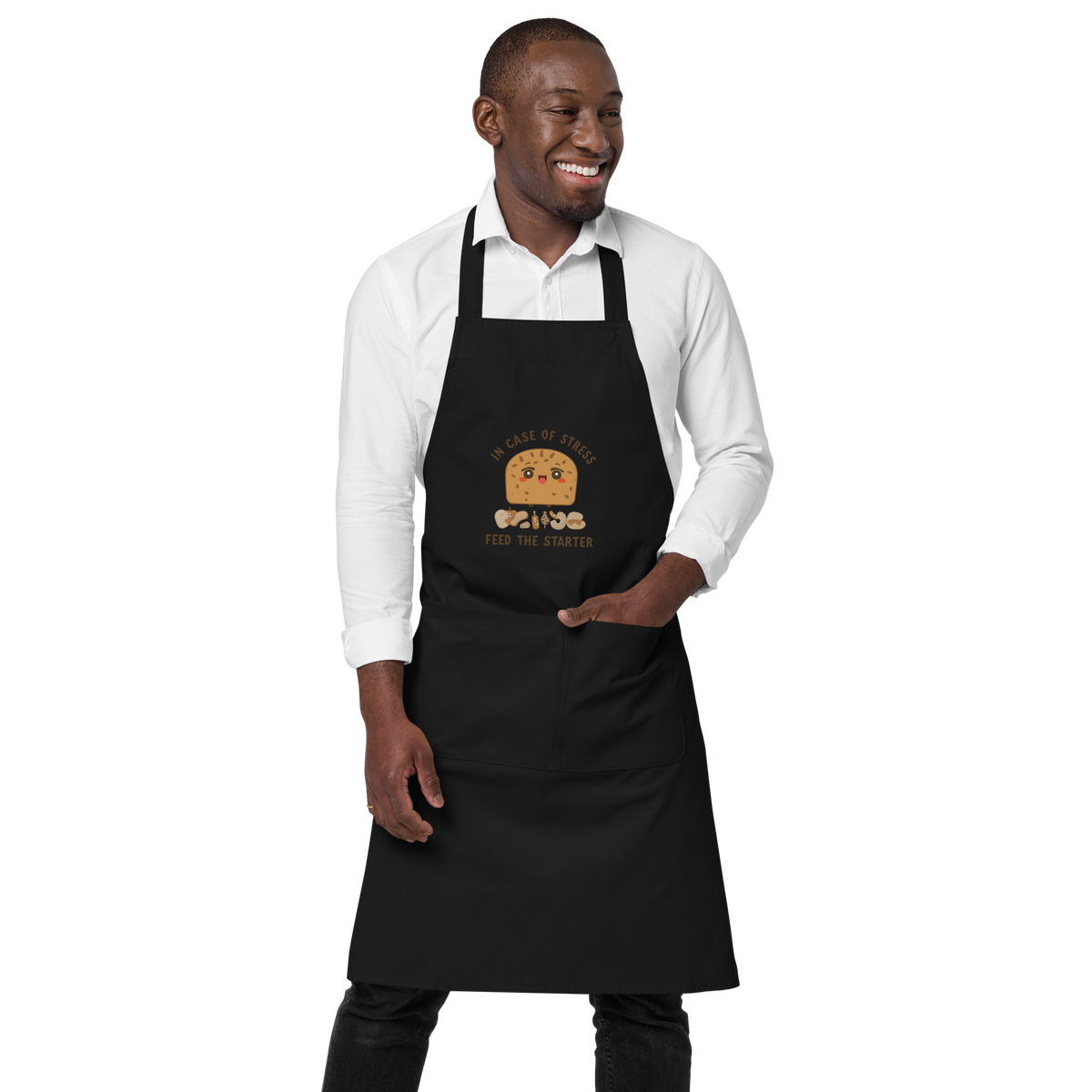 In Case of Stress, Feed The Starter | Comfort Baker Apron Kitchen & Baking Gear > Aprons ZomaModa