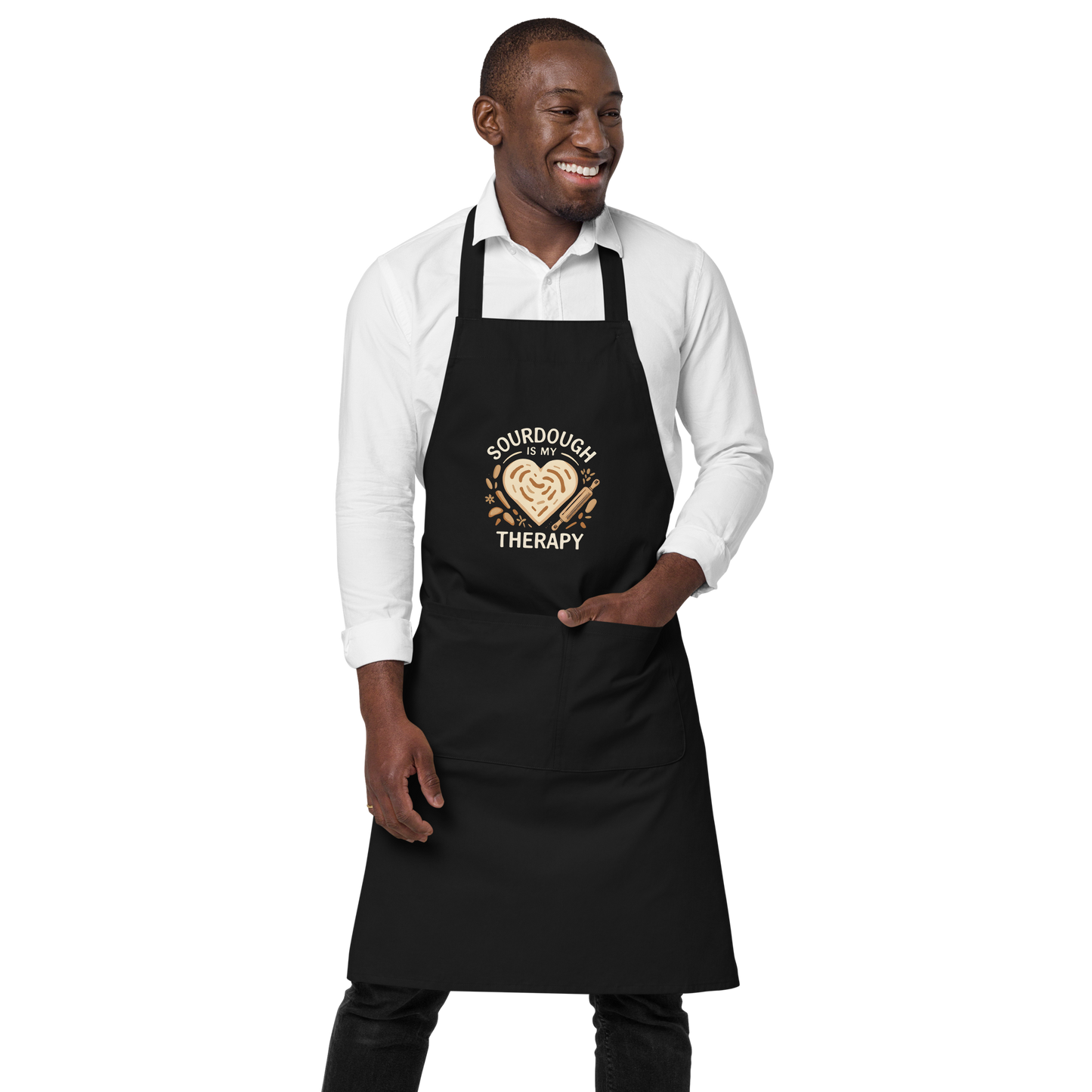 Sourdough Is My Therapy | Cozy Baker Apron Kitchen & Baking Gear > Aprons ZomaModa