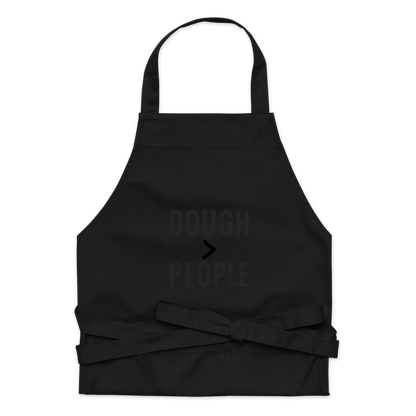 Dough > People | Bold Statement Baker Apron Black Kitchen & Baking Gear > Aprons ZomaModa