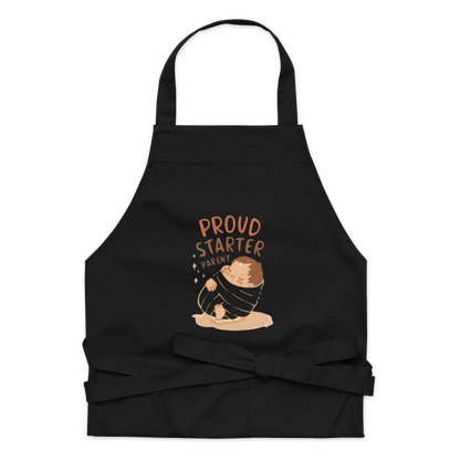 Proud Starter Parent | Emotional Baker Apron Black Kitchen & Baking Gear > Aprons ZomaModa