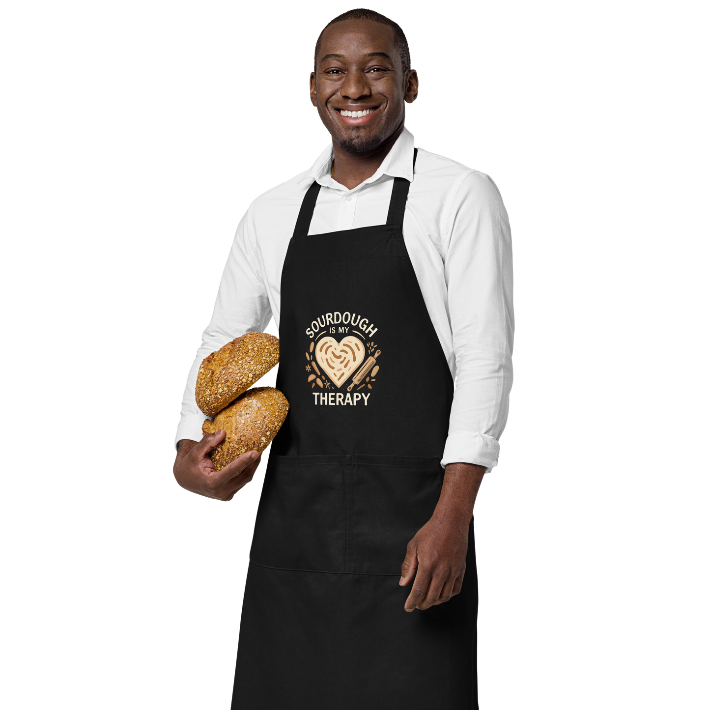 Sourdough Is My Therapy | Cozy Baker Apron Kitchen & Baking Gear > Aprons ZomaModa