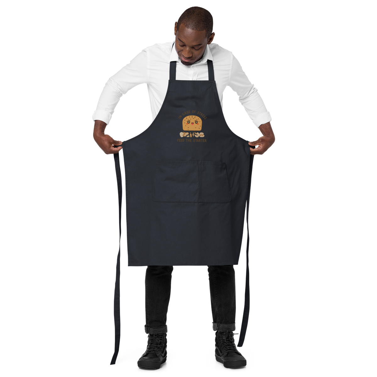 In Case of Stress, Feed The Starter | Comfort Baker Apron Kitchen & Baking Gear > Aprons ZomaModa