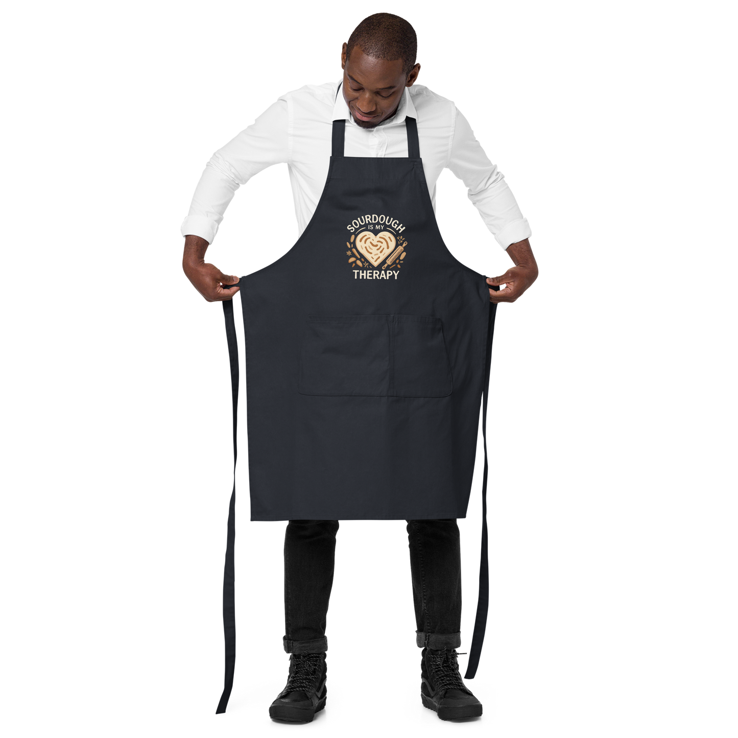 Sourdough Is My Therapy | Cozy Baker Apron Kitchen & Baking Gear > Aprons ZomaModa