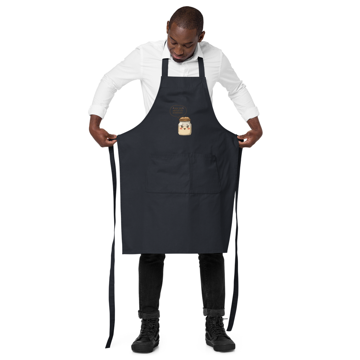 Ask Me About My Starter | Interactive Baker Apron Kitchen & Baking Gear > Aprons ZomaModa
