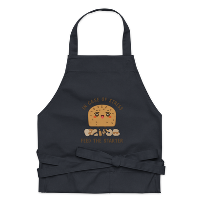 In Case of Stress, Feed The Starter | Comfort Baker Apron Navy Kitchen & Baking Gear > Aprons ZomaModa