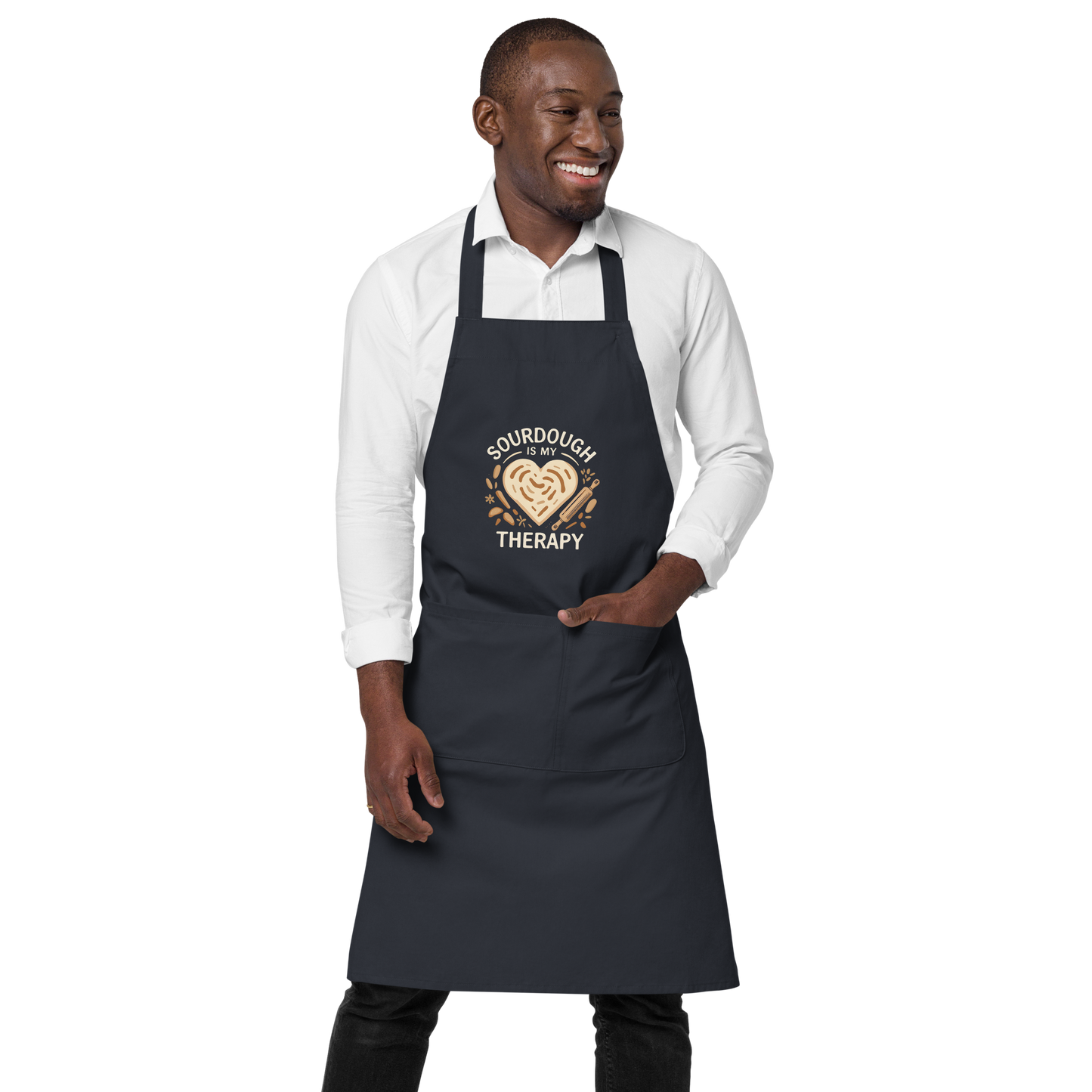 Sourdough Is My Therapy | Cozy Baker Apron Kitchen & Baking Gear > Aprons ZomaModa
