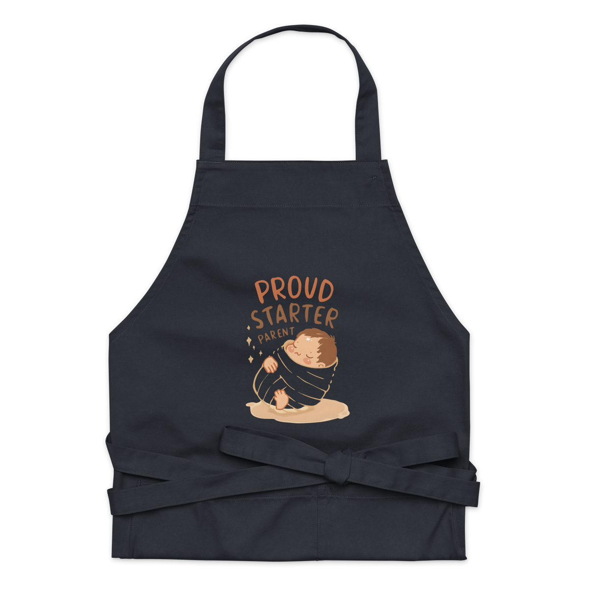 Proud Starter Parent | Emotional Baker Apron Navy Kitchen & Baking Gear > Aprons ZomaModa