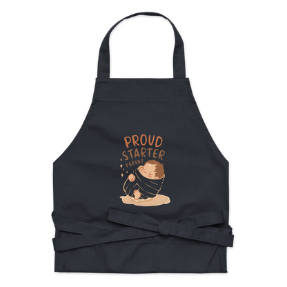 Proud Starter Parent | Emotional Baker Apron Navy Kitchen & Baking Gear > Aprons ZomaModa
