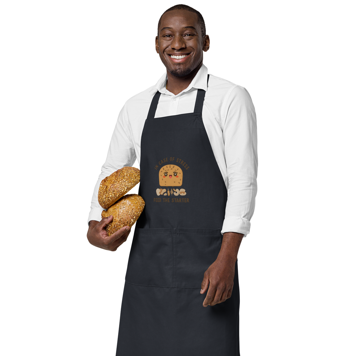 In Case of Stress, Feed The Starter | Comfort Baker Apron Kitchen & Baking Gear > Aprons ZomaModa