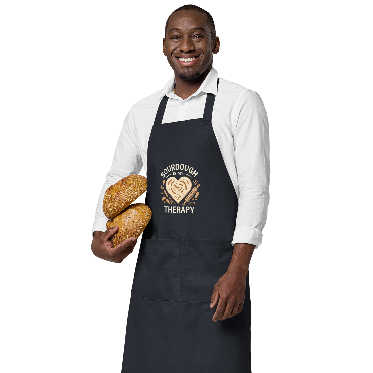 Sourdough Is My Therapy | Cozy Baker Apron Kitchen & Baking Gear > Aprons ZomaModa