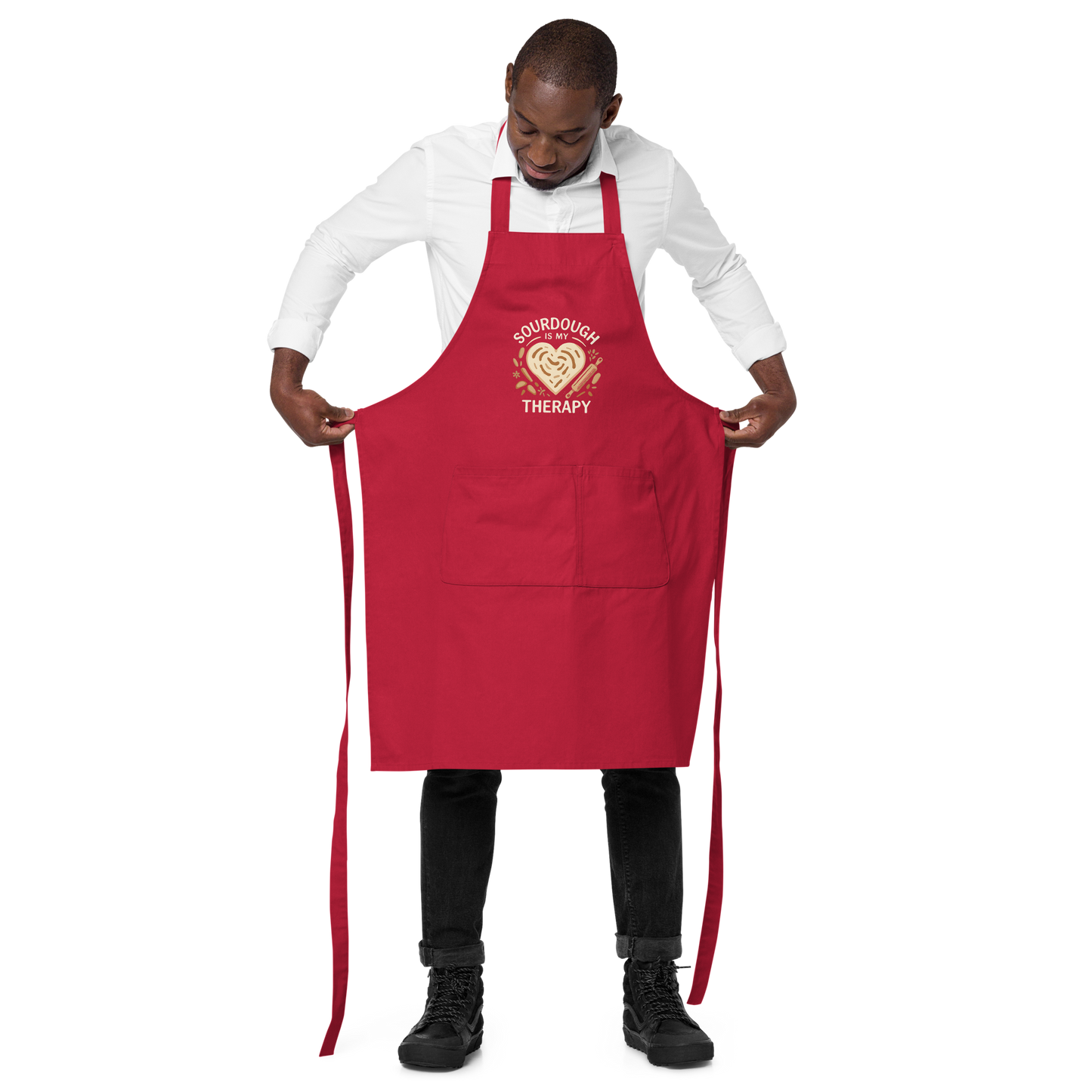 Sourdough Is My Therapy | Cozy Baker Apron Kitchen & Baking Gear > Aprons ZomaModa