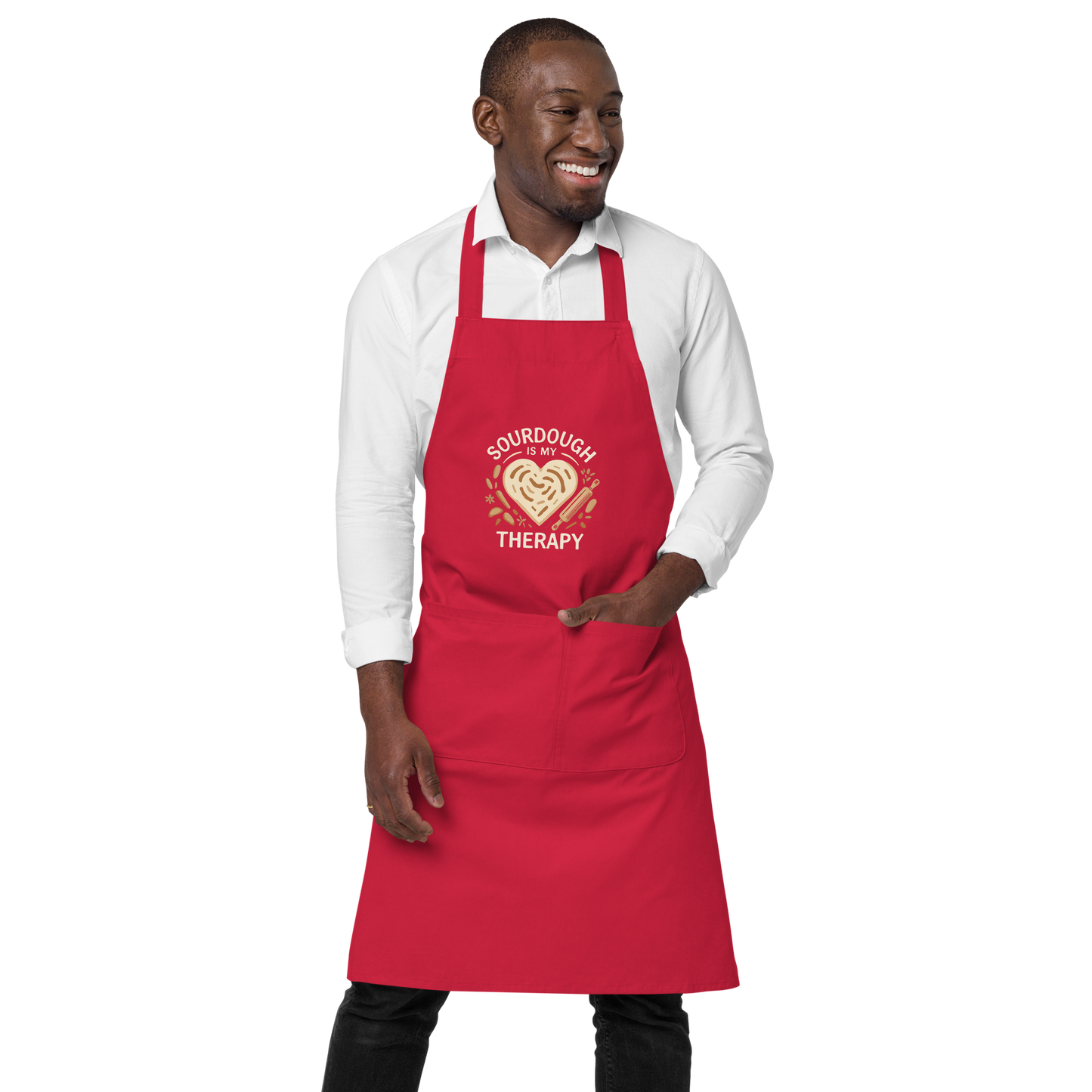 Sourdough Is My Therapy | Cozy Baker Apron Kitchen & Baking Gear > Aprons ZomaModa
