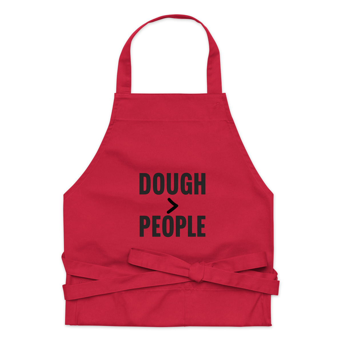 Dough > People | Bold Statement Baker Apron Red Kitchen & Baking Gear > Aprons ZomaModa