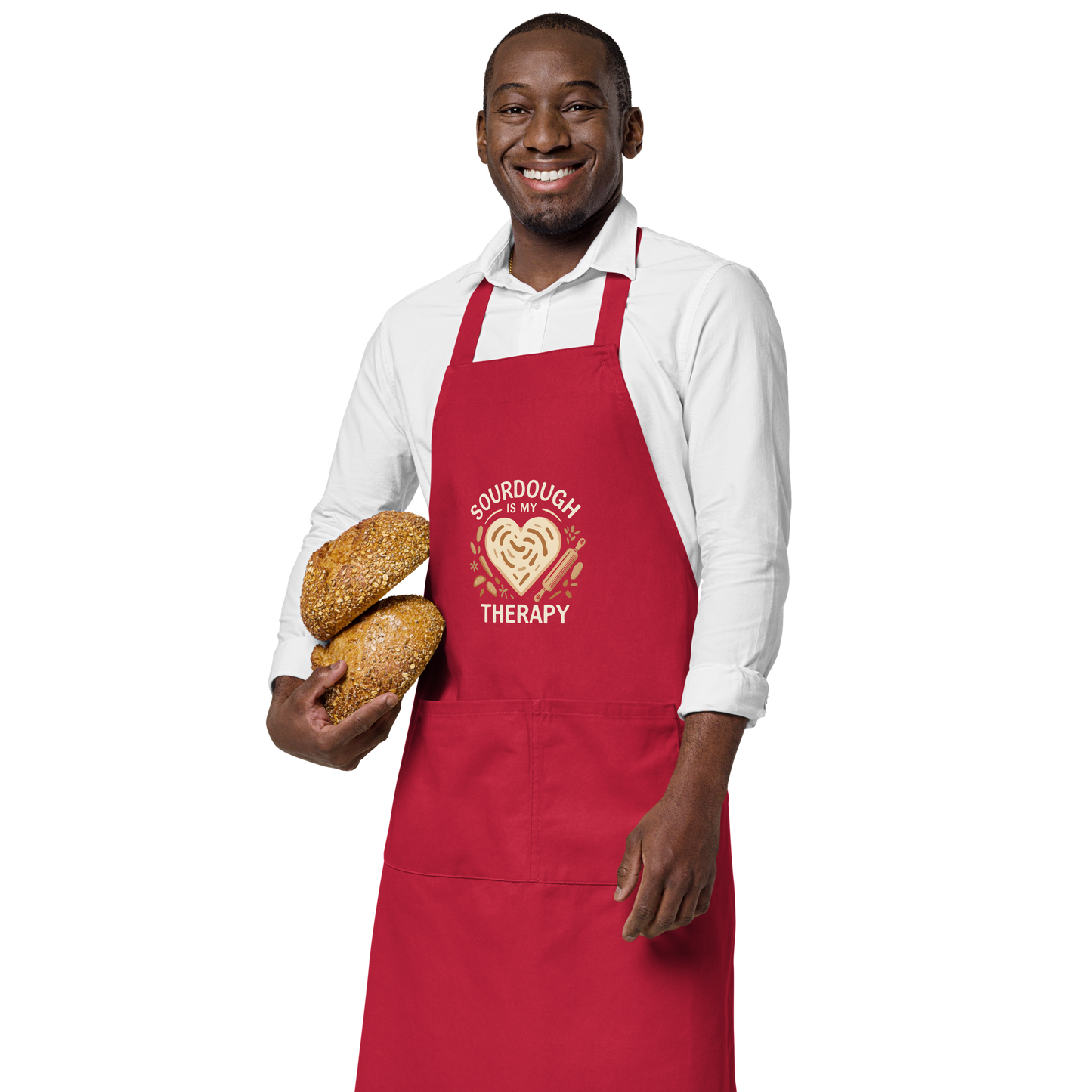 Sourdough Is My Therapy | Cozy Baker Apron Kitchen & Baking Gear > Aprons ZomaModa