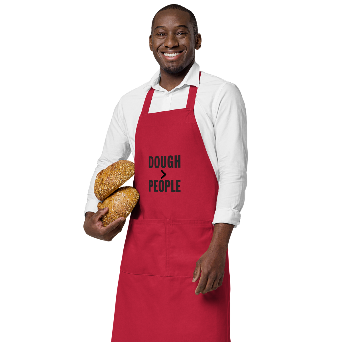 Dough > People | Bold Statement Baker Apron Kitchen & Baking Gear > Aprons ZomaModa