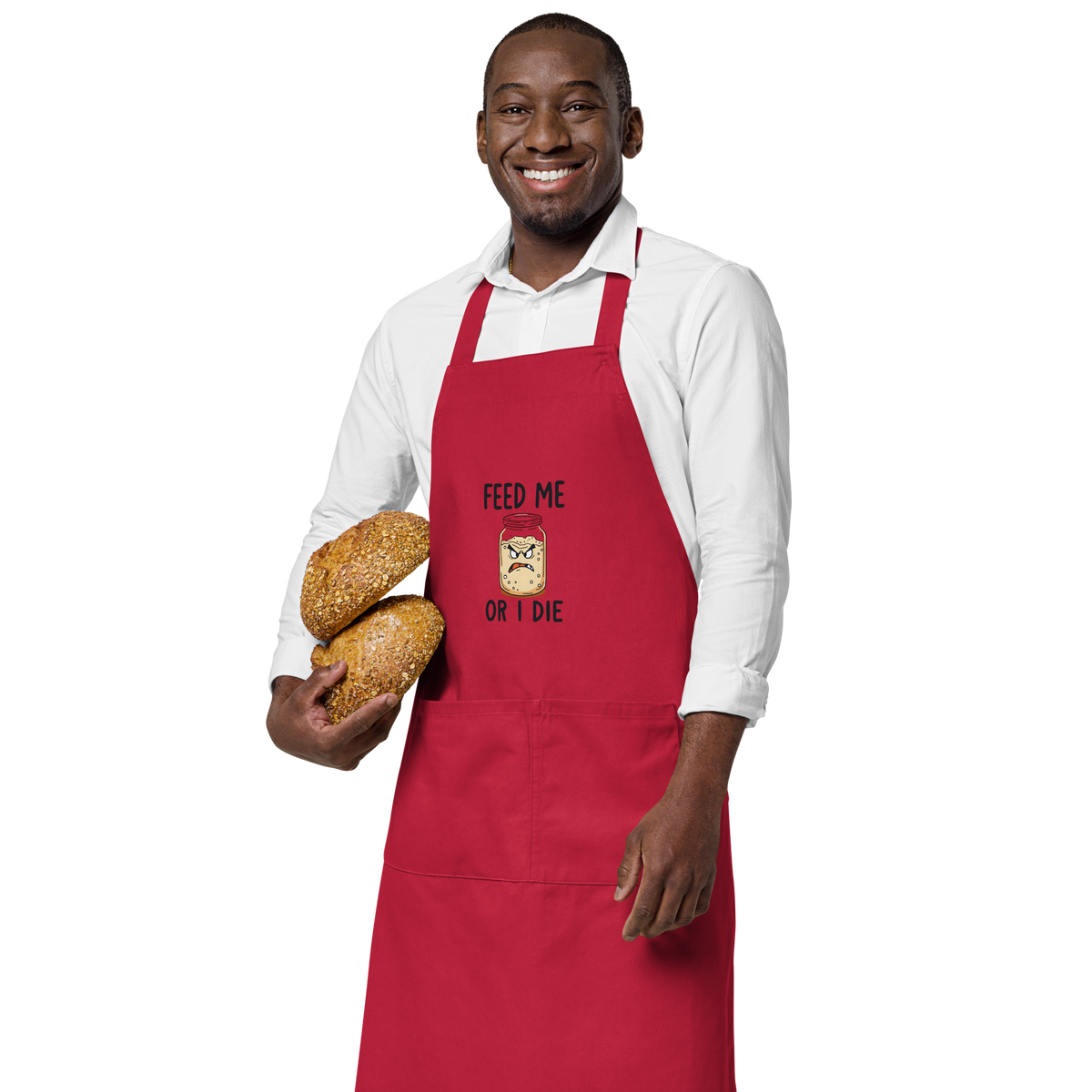 Feed Me Or I Die | Sourdough Starter Apron Kitchen & Baking Gear > Aprons ZomaModa
