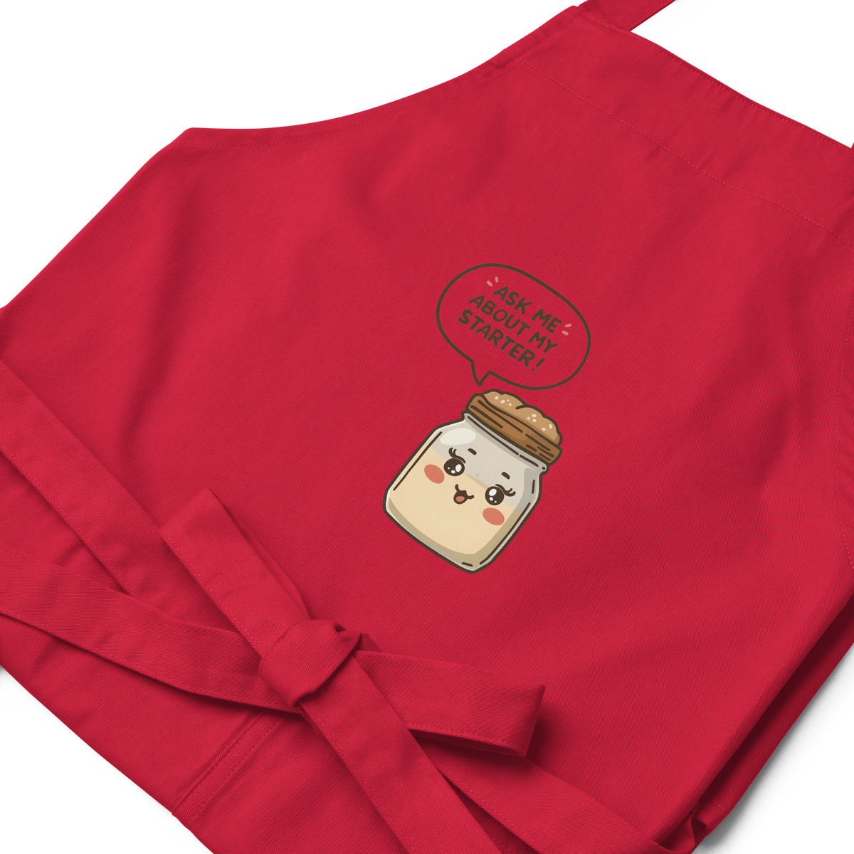 Ask Me About My Starter | Interactive Baker Apron Kitchen & Baking Gear > Aprons ZomaModa