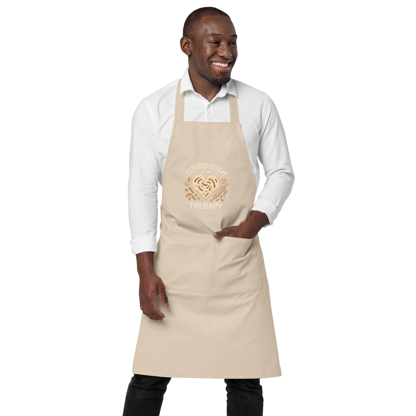 Sourdough Is My Therapy | Cozy Baker Apron Kitchen & Baking Gear > Aprons ZomaModa