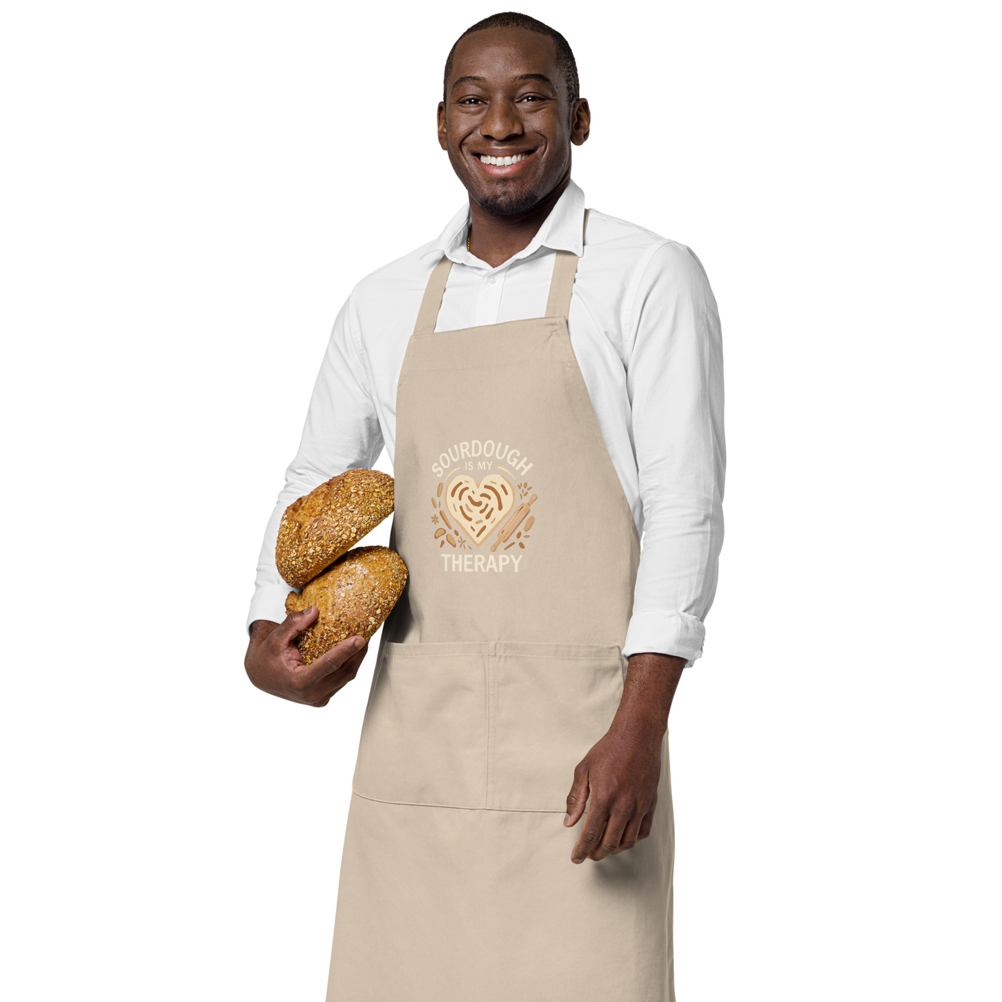Sourdough Is My Therapy | Cozy Baker Apron Kitchen & Baking Gear > Aprons ZomaModa