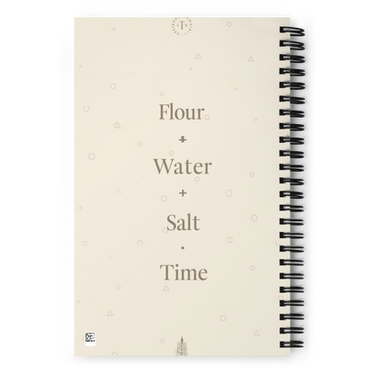 Flour, Water, Salt, Time | Spiral notebook Stationery & Gifts > Notebooks & Journals ZomaModa